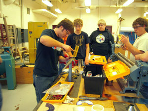 Forming the frustum.